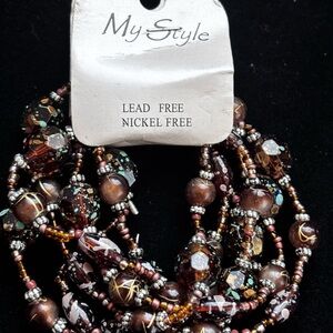 Brown‎ Beaded Bracelet